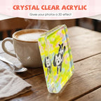 Clear Acrylic DIY Fridge Magnet Set with Adhesive Backing – Square Magnetic Photo Frames with Stunning 3D Effect 💕