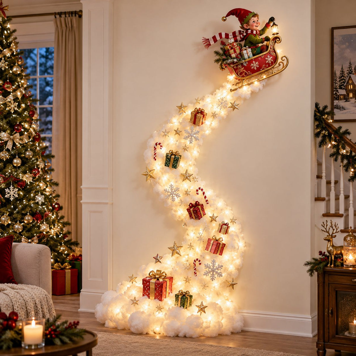 ✨Julemagisk vegglampe – Litt julemagi rett på veggen din✨