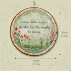 ✨ Handmade Angel Dance Round Metal Sign, Vintage Cottage Garden Wall Decor Gift