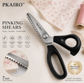 ✂️9,1" profesjonell saks i rustfritt stål – ✨ Skarpe sakser med sikksakkkant og frynsefrie kanter for sying og gjør-det-selv-håndverk