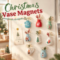Små julevaser som kjøleskapsmagneter