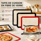 🍗 Overløpssikker bakematte med trykknapper
