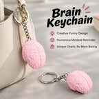 Pink Brain Keychain Charm – Quirky Mini Bag Accessory