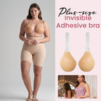 Plus-size invisible adhesive bra