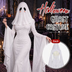 Tettsittende Halloween-kostyme som spøkelsesprinsesse (kan brukes begge veier)