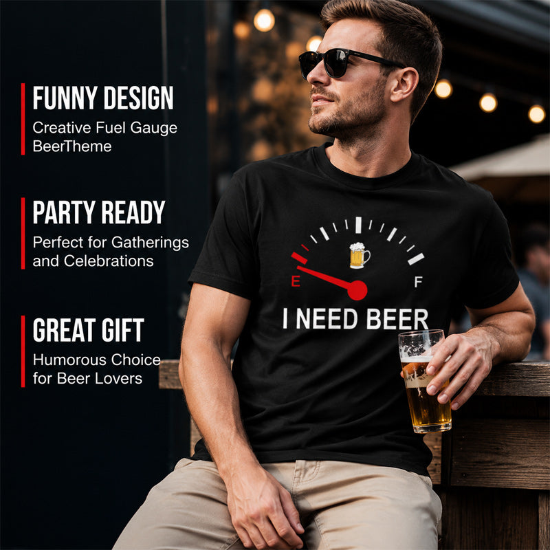 I NEED BEER T-skjorte – Morsom T-skjorte for ølelskere