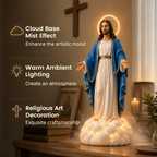 Aromaterapilampe med Jesus-motiv og tåkeeffekt – dekorasjon