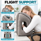 Oppblåsbar sovepute for flyreiser