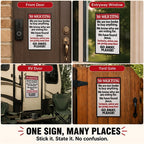 Funny No Soliciting Metal Sign | Humorous Front Door Plaque