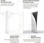 Clear Acrylic DIY Fridge Magnet Set with Adhesive Backing – Square Magnetic Photo Frames with Stunning 3D Effect 💕