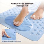 Flexible Column Massage Non Slip Shower Mat | Anti-Slip Bath Mat with Suction Cups Drain Holes