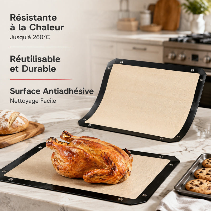 🍗 Overløpssikker bakematte med trykknapper
