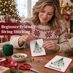 🎄🧵Julesnorkunst-hilsenkort DIY-sett