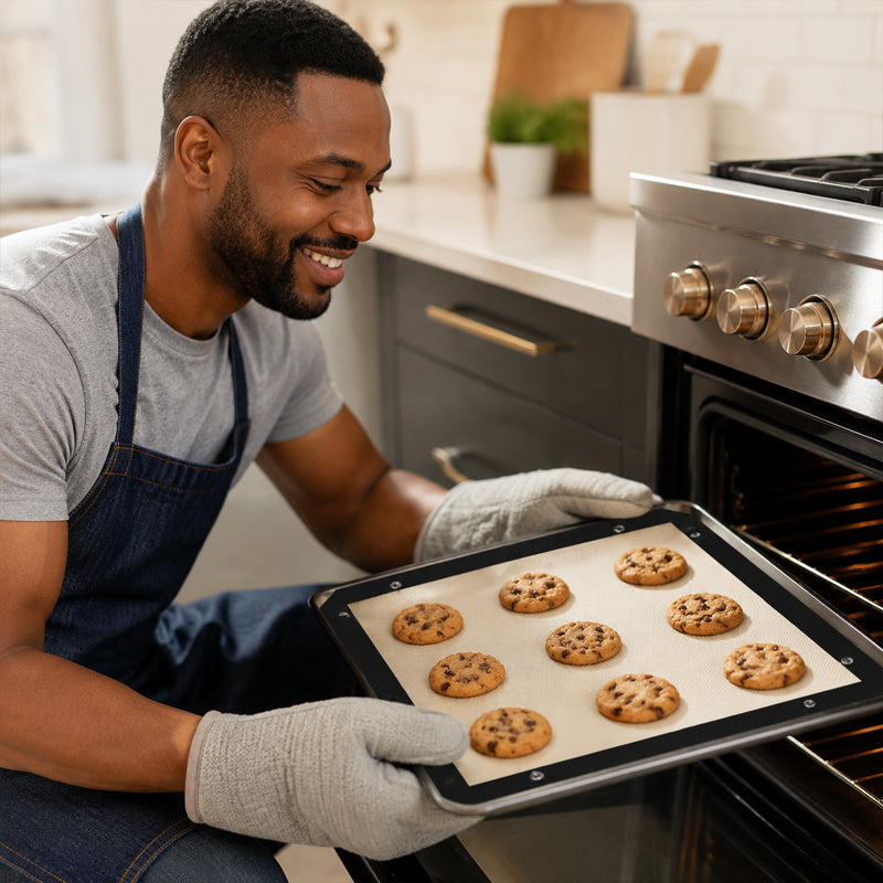 🍗 Overløpssikker bakematte med trykknapper