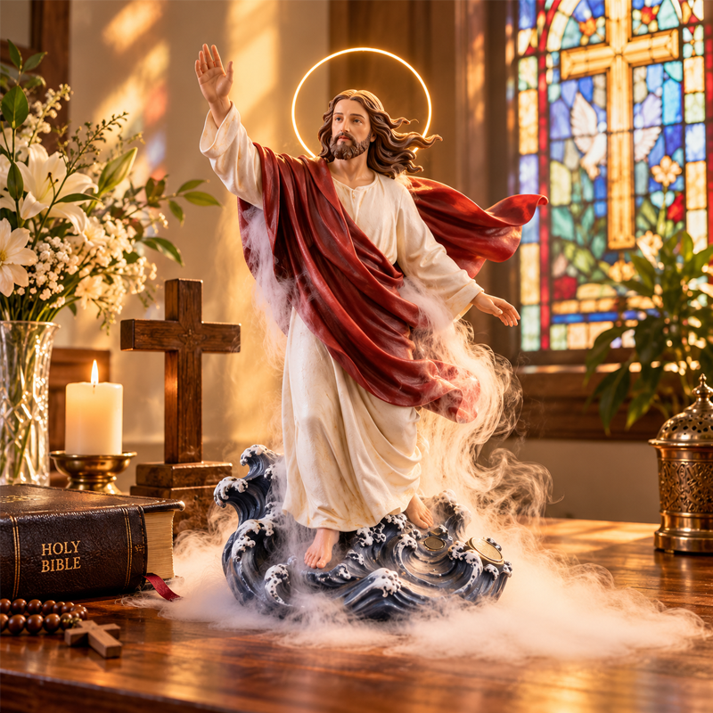 Røkelsesholder for røkelseskjegler – Jesus går på vannet