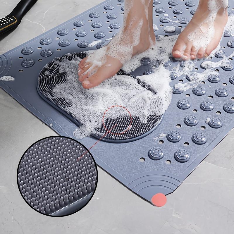 Flexible Column Massage Non Slip Shower Mat | Anti-Slip Bath Mat with Suction Cups Drain Holes