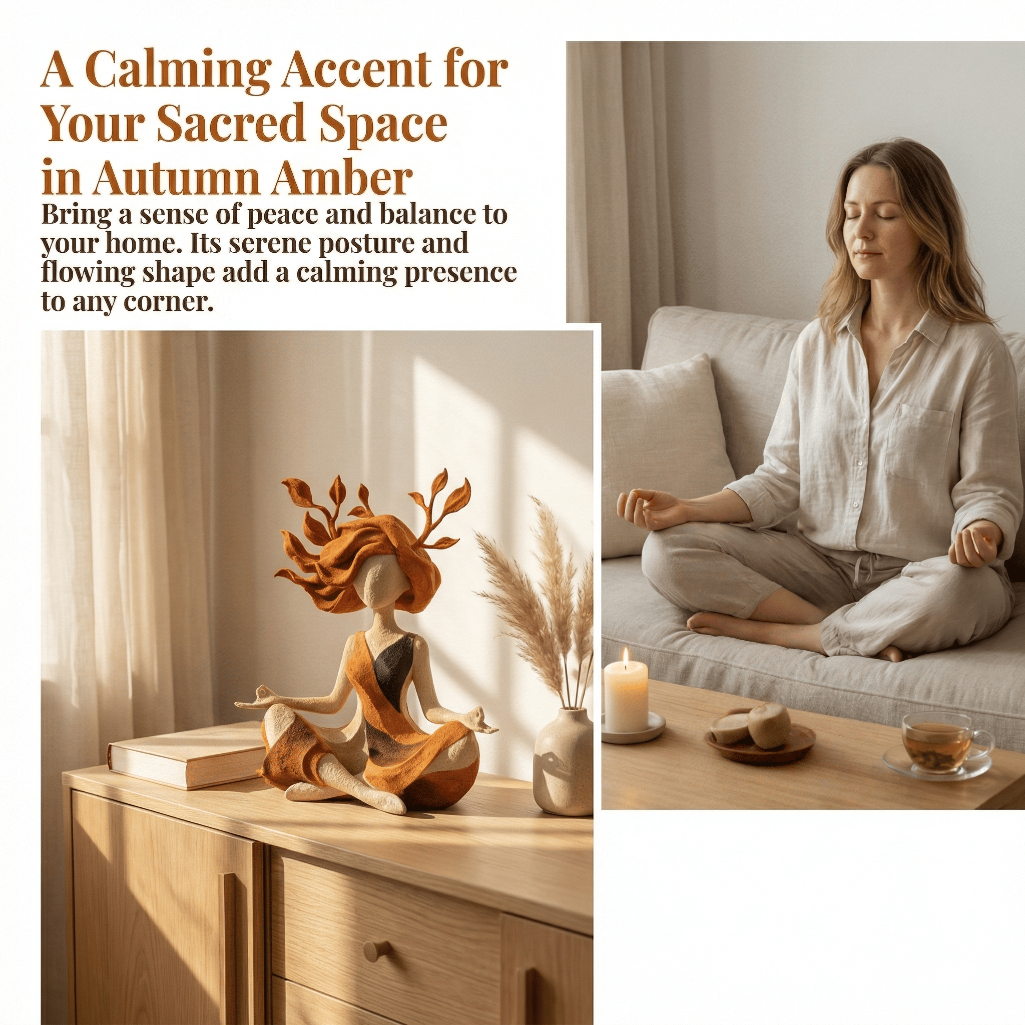 🧘Serenity Growth | Inner Harmony Sculptural Figurine 🌙