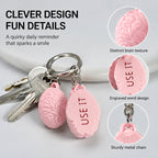 Pink Brain Keychain Charm – Quirky Mini Bag Accessory