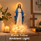 Aromaterapilampe med Jesus-motiv og tåkeeffekt – dekorasjon