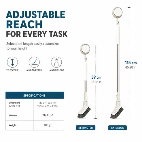Siste dag – 50 % rabatt i en begrenset periode🧹✨ Multifunksjonell gulv- og sprekkbørste med teleskopskaft