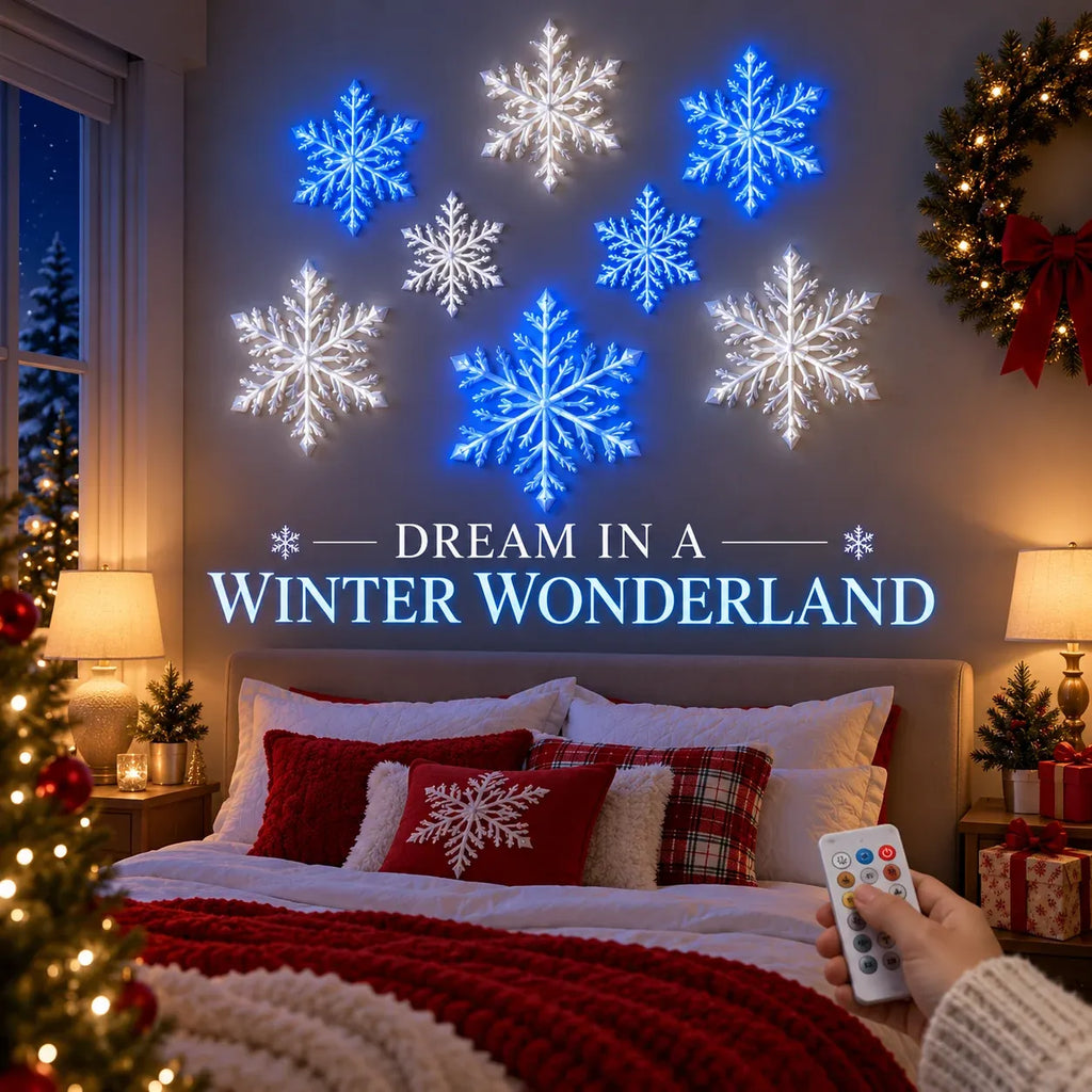 ❄️ LED-snøfnugg-vegglamper ✨