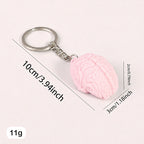 Pink Brain Keychain Charm – Quirky Mini Bag Accessory