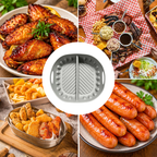🍽️ Varmebestandig stekebrett med slippbelegg og inndeling til airfryer
