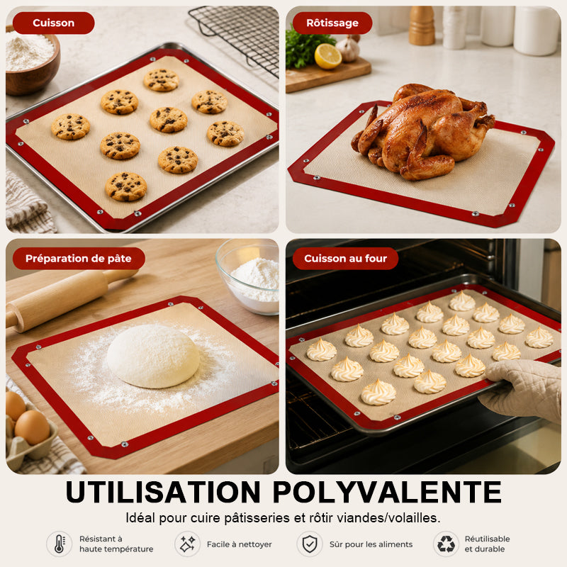 🍗 Overløpssikker bakematte med trykknapper