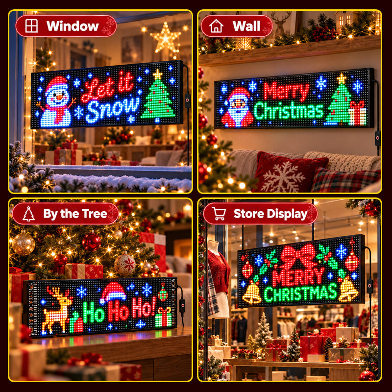 Smart, app-styrt LED-pikseldisplay til jul