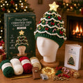🎄 Nybegynnervennlig DIY-sett med lysende juletrehatt | Festlig hobbysett for nye heklere