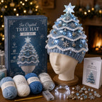 🎄 Nybegynnervennlig DIY-sett med lysende juletrehatt | Festlig hobbysett for nye heklere