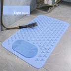 Flexible Column Massage Non Slip Shower Mat | Anti-Slip Bath Mat with Suction Cups Drain Holes