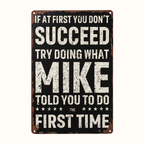 Funny "If At First You Don't Succeed" Vintage Wall Sign