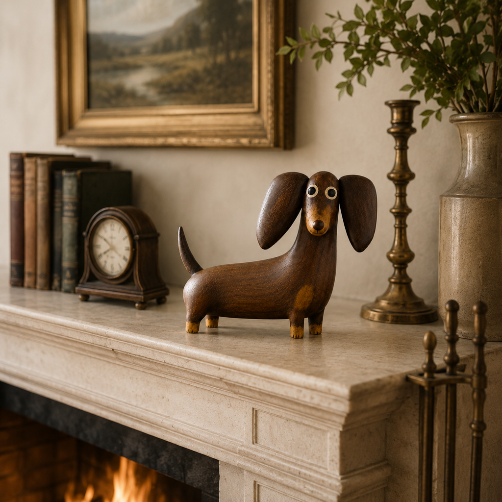 💡Sjarmerende dachshund-skulptur i treutseende