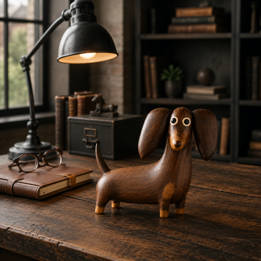 💡Sjarmerende dachshund-skulptur i treutseende