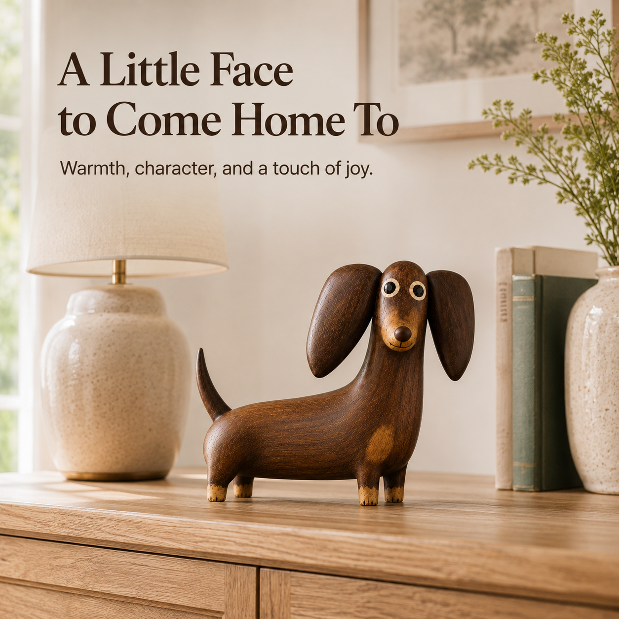 💡Sjarmerende dachshund-skulptur i treutseende