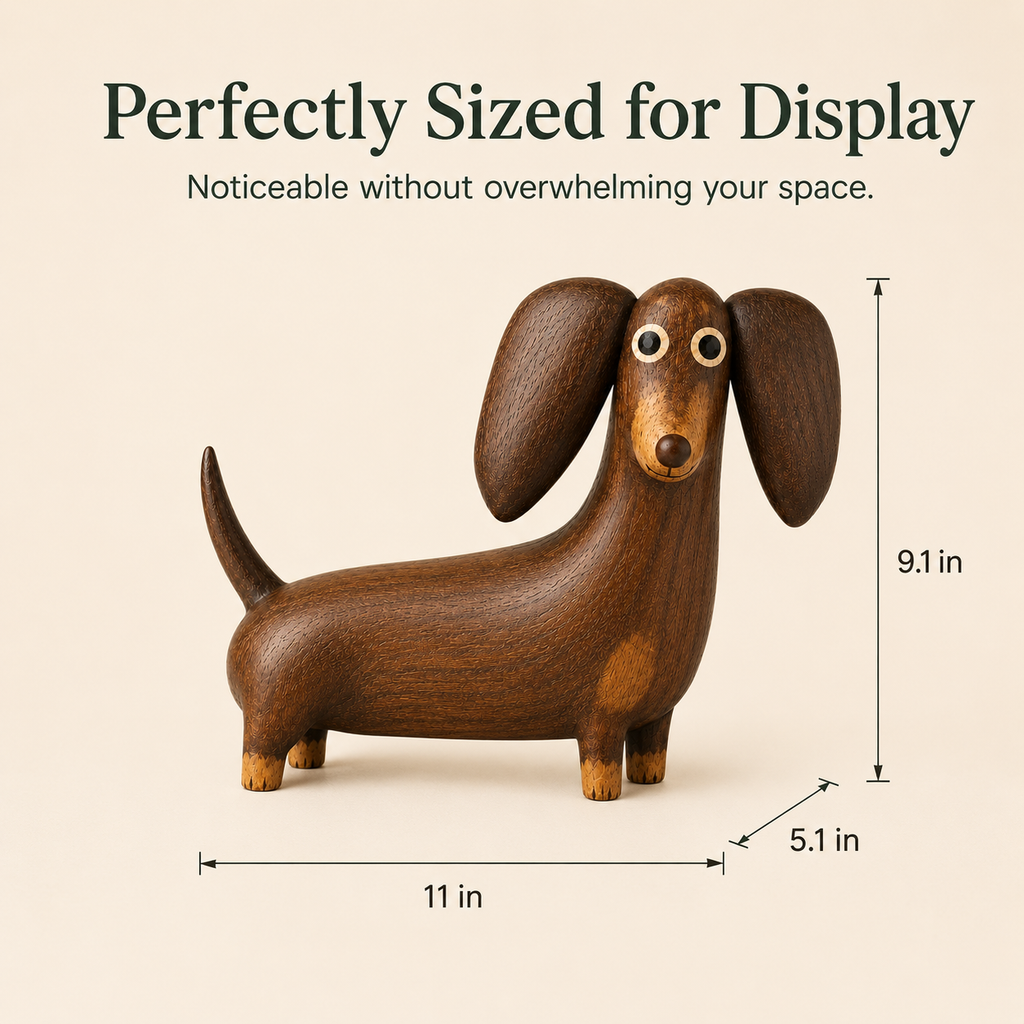💡Sjarmerende dachshund-skulptur i treutseende