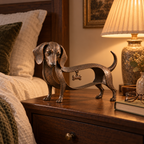 🐾 Dachshund-skulptur i vintagestil – en tidløs klassiker / Dachshund-pynt i smijern (vintagestil)
