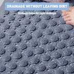 Flexible Column Massage Non Slip Shower Mat | Anti-Slip Bath Mat with Suction Cups Drain Holes