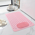 Flexible Column Massage Non Slip Shower Mat | Anti-Slip Bath Mat with Suction Cups Drain Holes