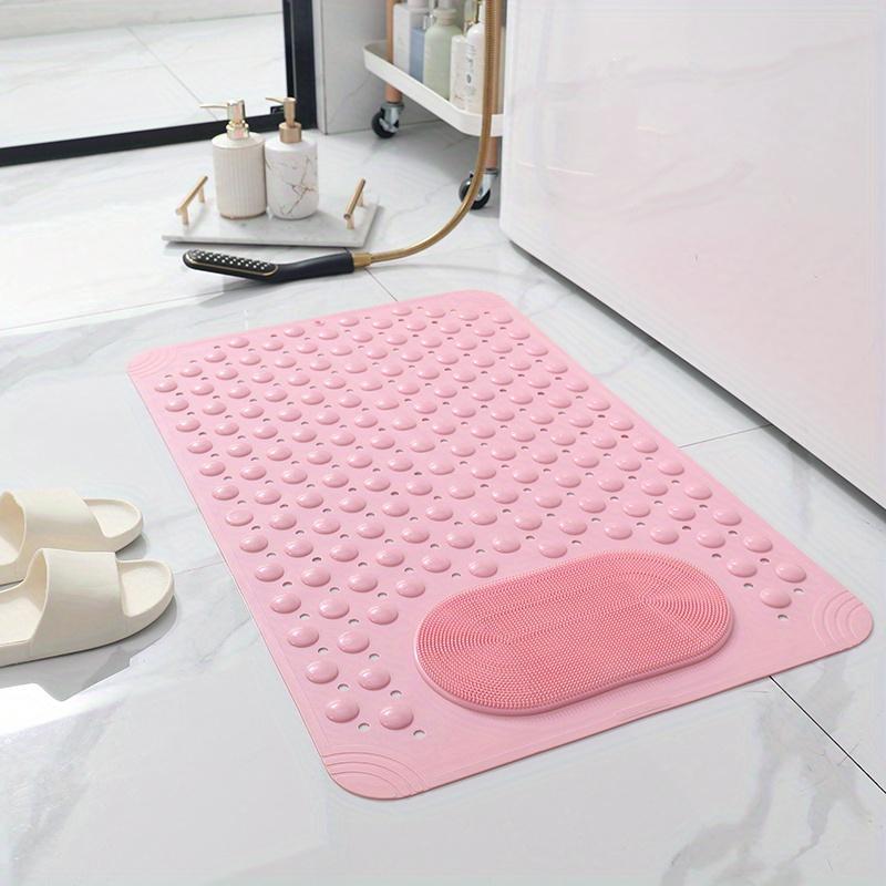 Flexible Column Massage Non Slip Shower Mat | Anti-Slip Bath Mat with Suction Cups Drain Holes