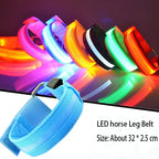 🐎 LED-benstropper for hester – sett med 4 deler | Sikkerhetslys for nattridning ✨