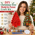 🔥 LAST DAY 49% OFF – 🎄 DIY Christmas Tree Mold & Paint Craft Kit | Reusable 3D Mold with 8 Acrylic Paints, 2 Brushes & Festive Detail Guide 🎨✨