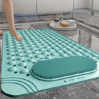 Flexible Column Massage Non Slip Shower Mat | Anti-Slip Bath Mat with Suction Cups Drain Holes