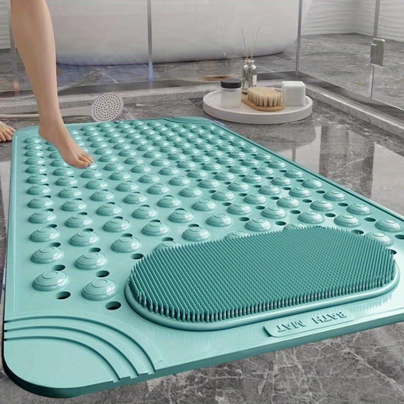 Flexible Column Massage Non Slip Shower Mat | Anti-Slip Bath Mat with Suction Cups Drain Holes