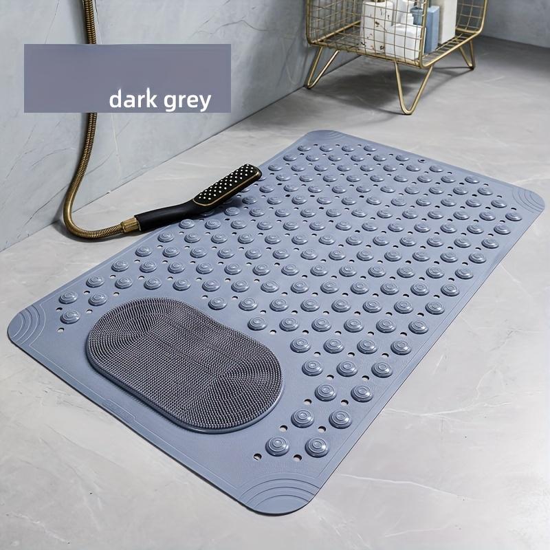 Flexible Column Massage Non Slip Shower Mat | Anti-Slip Bath Mat with Suction Cups Drain Holes