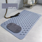 Flexible Column Massage Non Slip Shower Mat | Anti-Slip Bath Mat with Suction Cups Drain Holes