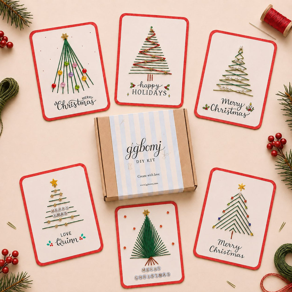 🎄🧵Julesnorkunst-hilsenkort DIY-sett