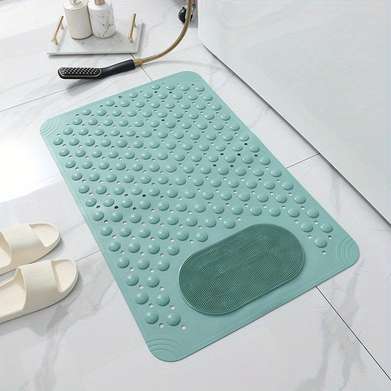 Flexible Column Massage Non Slip Shower Mat | Anti-Slip Bath Mat with Suction Cups Drain Holes