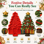🔥 LAST DAY 49% OFF – 🎄 DIY Christmas Tree Mold & Paint Craft Kit | Reusable 3D Mold with 8 Acrylic Paints, 2 Brushes & Festive Detail Guide 🎨✨